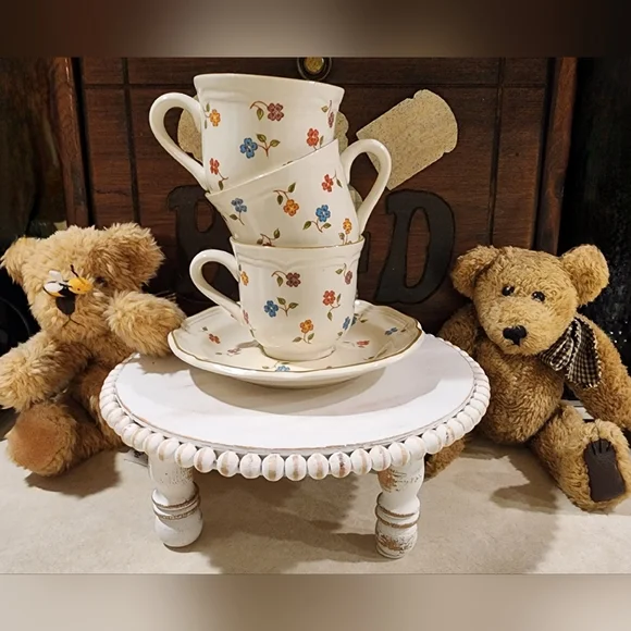 Amazon Accents Distressed Whitewashed Wooden Beaded Farmhouse